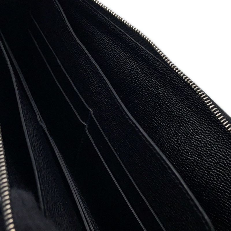 エルメス 長財布 リミックス コンバイン ブラック/シルバー金具 アリゲーターマット C刻印 HERMES 財布 黒