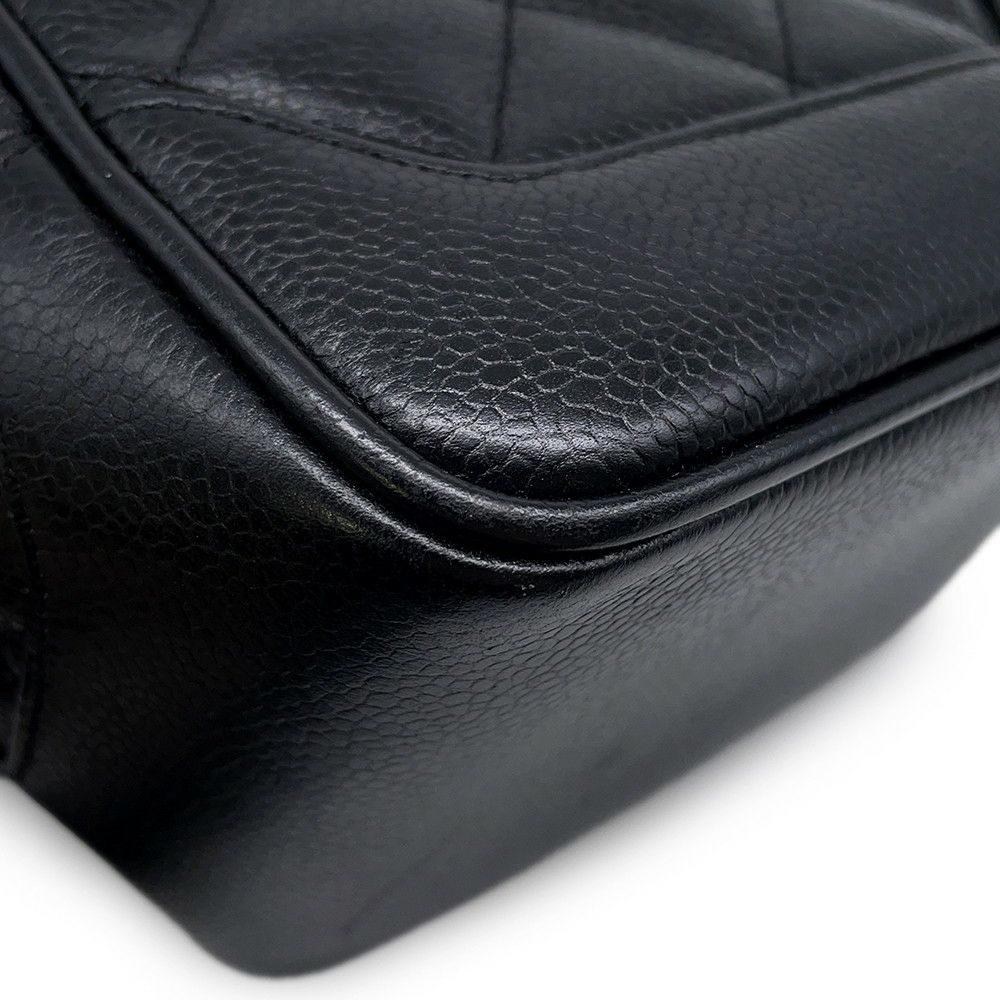 シャネル チェーンショルダーバッグ マトラッセ バニティバッグ キャビアスキン CHANEL バッグ 黒