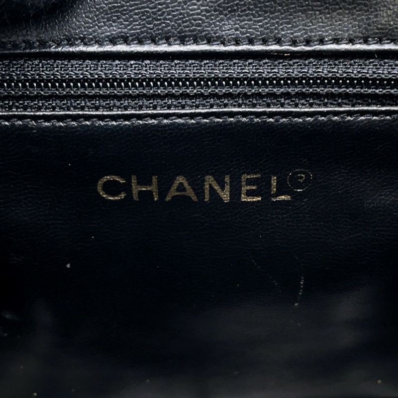 シャネル チェーンショルダーバッグ マトラッセ バニティバッグ キャビアスキン CHANEL バッグ 黒