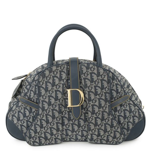 クリスチャン・ディオール ハンドバッグ オブリーク ダブルサドルバッグ キャンバス Christian Dior ボストンバッグ トロッター