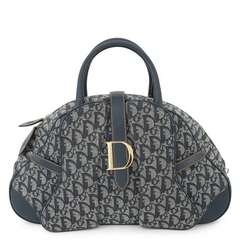 クリスチャン・ディオール ハンドバッグ オブリーク ダブルサドルバッグ キャンバス Christian Dior ボストンバッグ トロッター