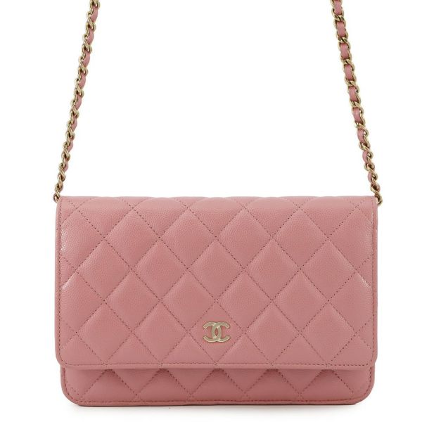 シャネル チェーンウォレット マトラッセ ココマーク キャビアスキン キルティング AP0250 CHANEL 財布