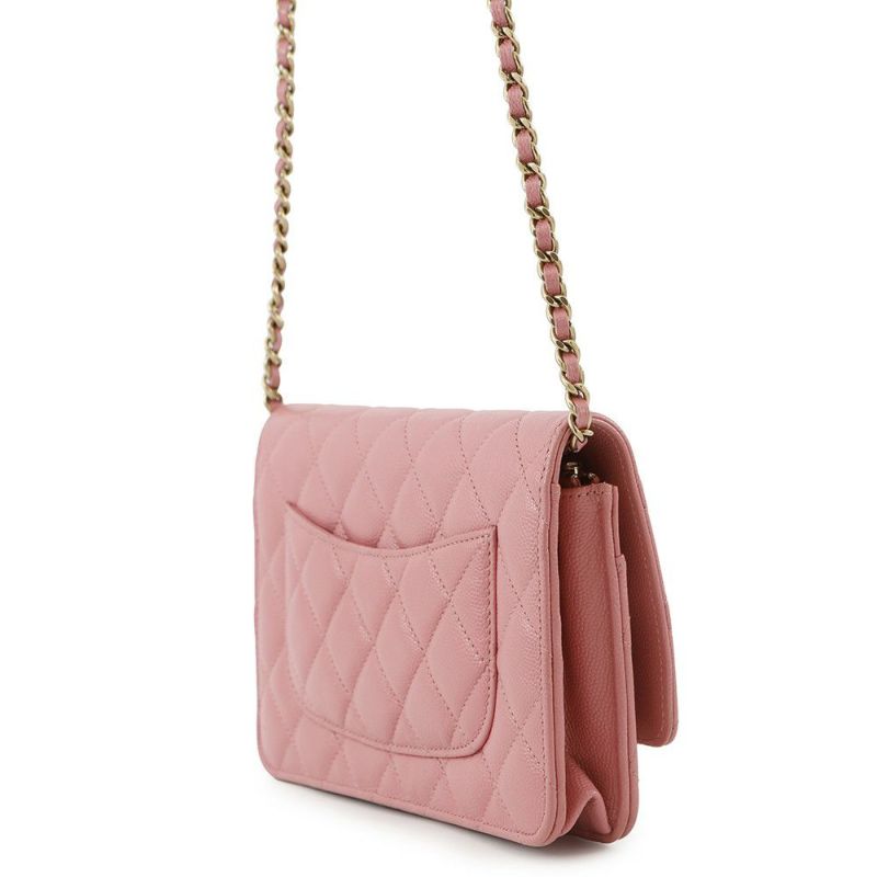 シャネル チェーンウォレット マトラッセ ココマーク キャビアスキン キルティング AP0250 CHANEL 財布
