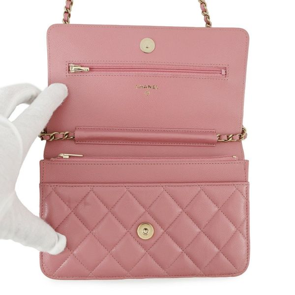 シャネル チェーンウォレット マトラッセ ココマーク キャビアスキン キルティング AP0250 CHANEL 財布