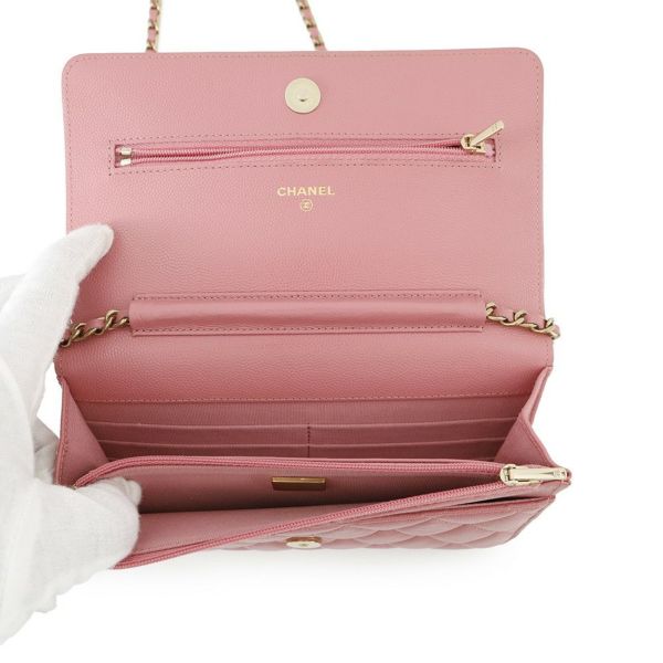 シャネル チェーンウォレット マトラッセ ココマーク キャビアスキン キルティング AP0250 CHANEL 財布