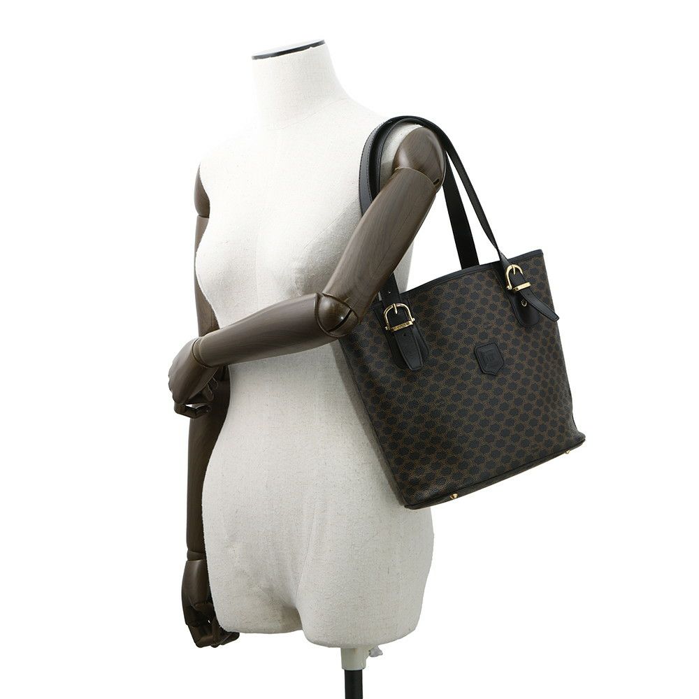 セリーヌ トートバッグ マカダム PVC レザー CELINE 黒