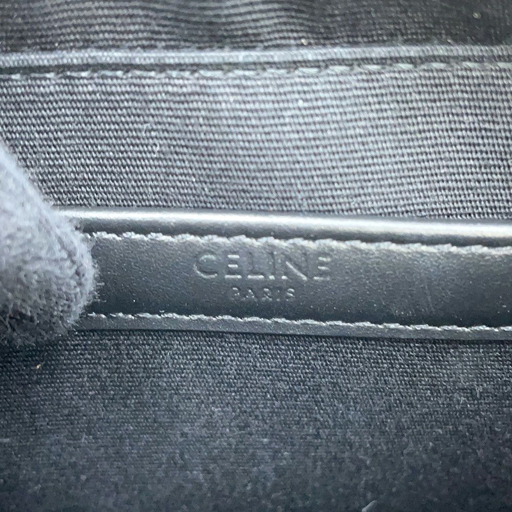 セリーヌ ショルダーバッグ トリオンフ メッセンジャーバッグ PVC/レザー CELINE 黒