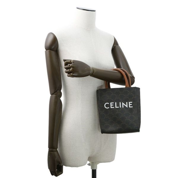 セリーヌ ハンドバッグ トリオンフ ミニ バーティカル カバ 194372 CELINE 2way ブラウン