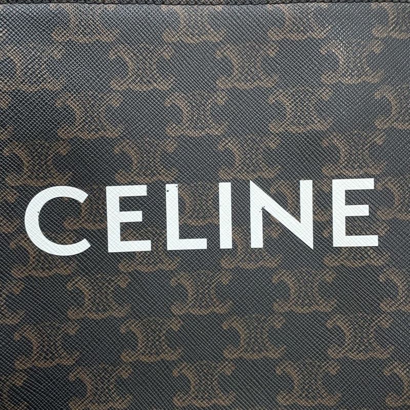 セリーヌ ハンドバッグ トリオンフ ミニ バーティカル カバ 194372 CELINE 2way ブラウン