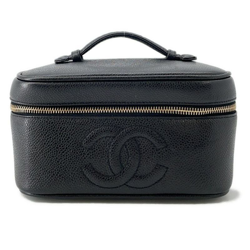 シャネル バニティバッグ ココマーク キャビアスキン 横型 A01997 CHANEL バッグ