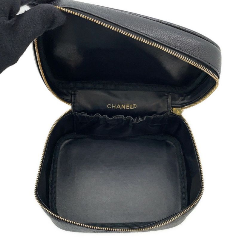 シャネル バニティバッグ ココマーク キャビアスキン 横型 A01997 CHANEL バッグ