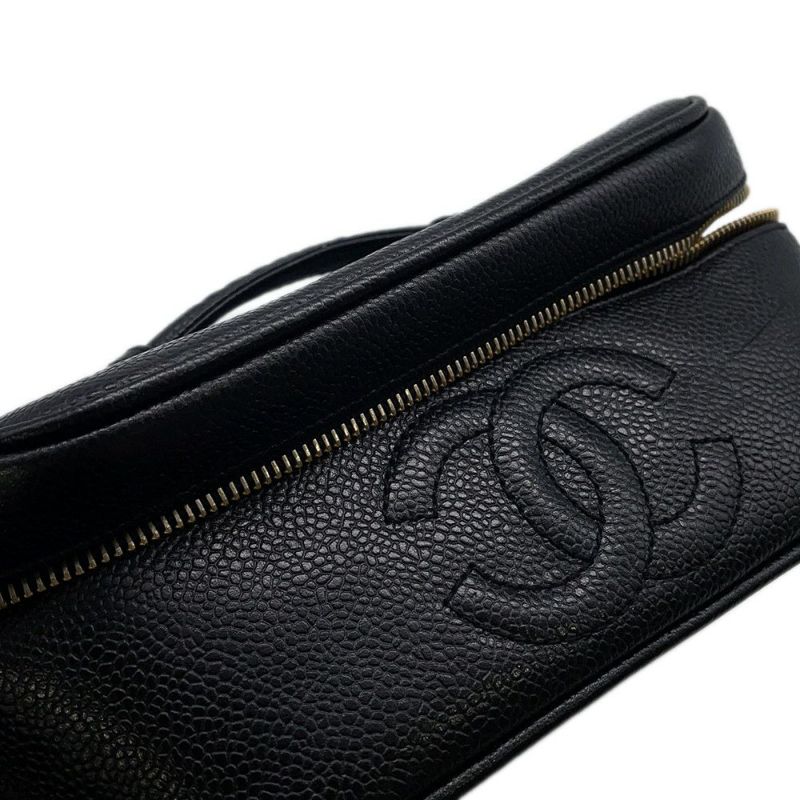 シャネル バニティバッグ ココマーク キャビアスキン 横型 A01997 CHANEL バッグ