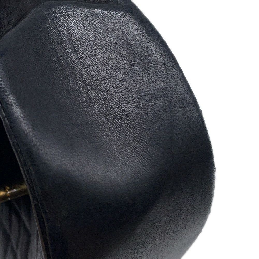シャネル マトラッセ ハーフムーン チェーンショルダーバッグ ココマーク ラムスキン CHANEL バッグ 黒
