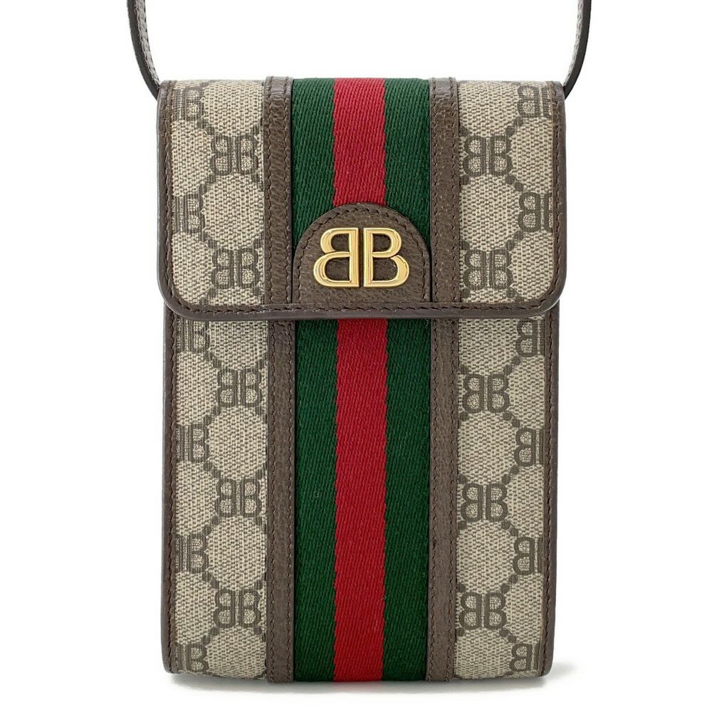 バレンシアガ ショルダーバッグ グッチコラボ ザ・ハッカープロジェクト オフィディア フォンポーチ 680130 BALENCIAGA GUCCI