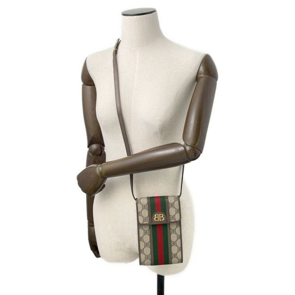 バレンシアガ ショルダーバッグ グッチコラボ ザ・ハッカープロジェクト オフィディア フォンポーチ 680130 BALENCIAGA GUCCI