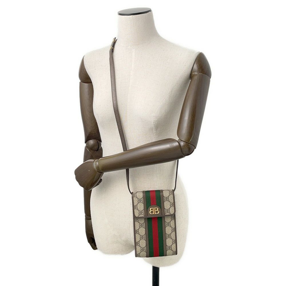 バレンシアガ ショルダーバッグ グッチコラボ ザ・ハッカープロジェクト オフィディア フォンポーチ 680130 BALENCIAGA GUCCI