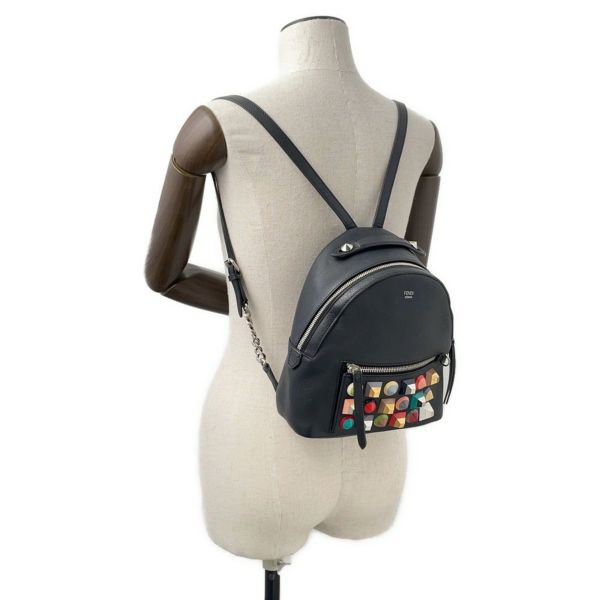 フェンディ リュック バイザウェイ ミニ レザー 8BZ038 FENDI バッグ バックパック 黒
