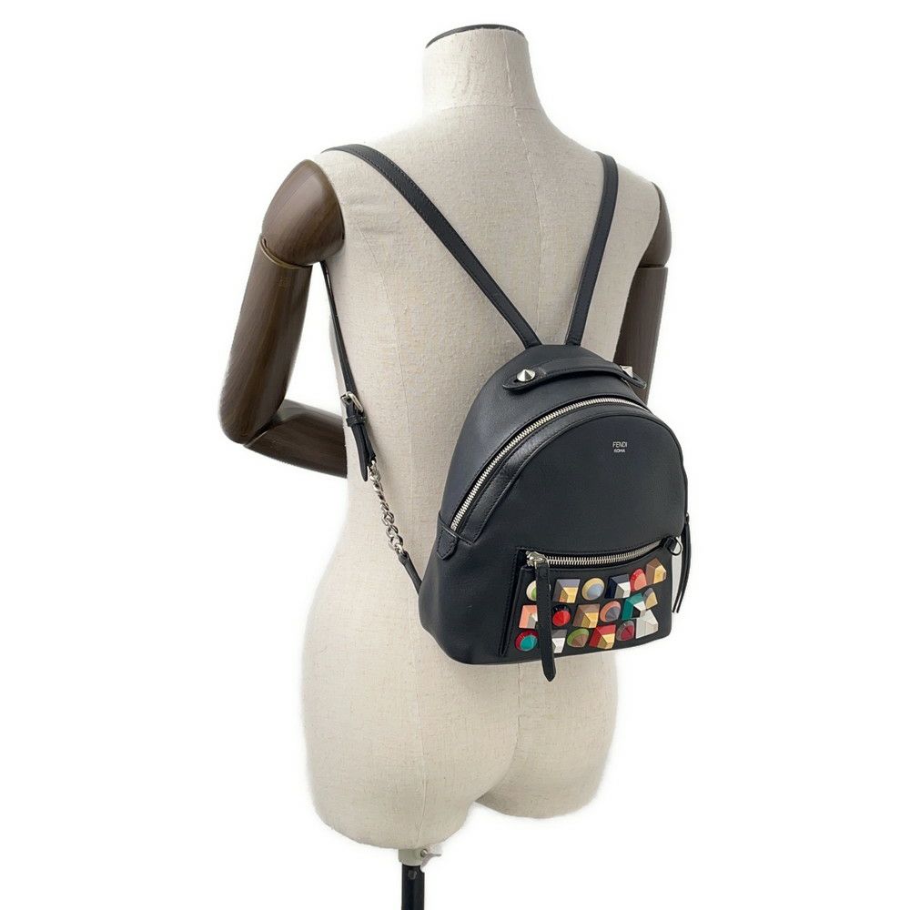 フェンディ リュック バイザウェイ ミニ レザー 8BZ038 FENDI バッグ バックパック 黒