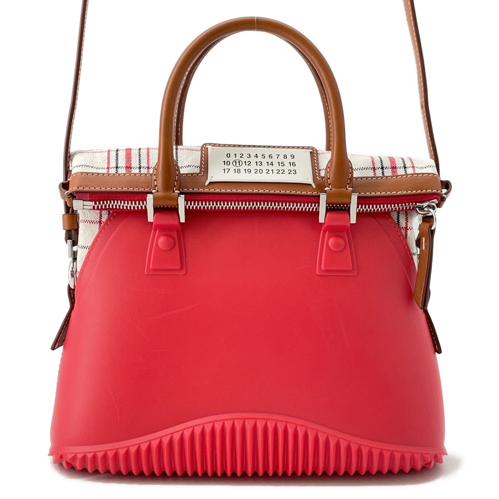 メゾンマルジェラ ハンドバッグ 5AC ミニ ラバー キャンバス SB3WG0009 Maison Margiela 2wayショルダー