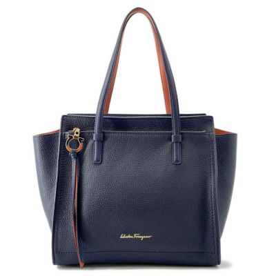 フェラガモ エイミー　ブラウンレザー トートバッグ Ferragamo サルヴァトーレフェラガモ レザー トートバッグ
