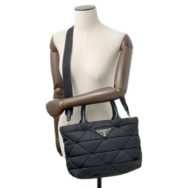 プラダ トートバッグ パデッド ナイロン スモール 1BG436 PRADA バッグ 2wayショルダーバッグ ブラック 黒
