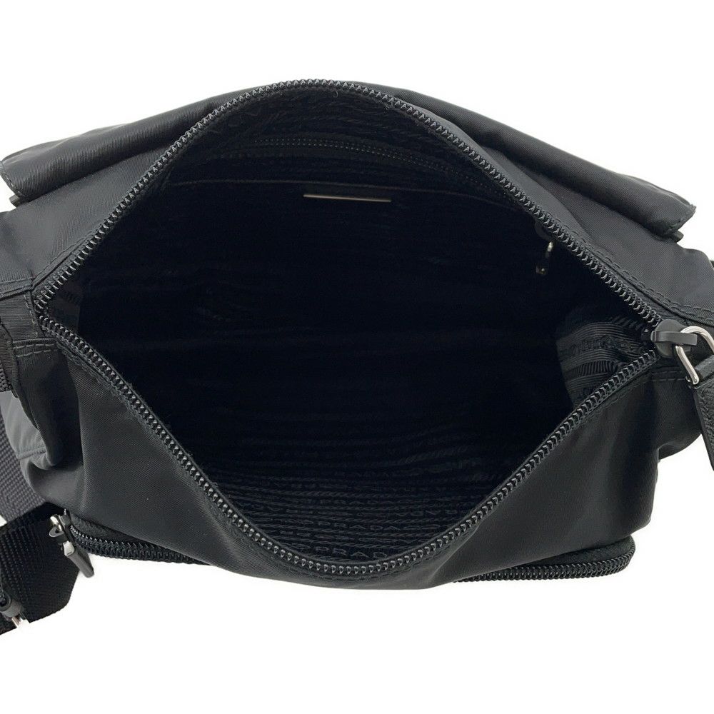 プラダ ショルダーバッグ ロゴ ナイロン 1BD994 PRADA 斜めがけ クロスボディ 黒