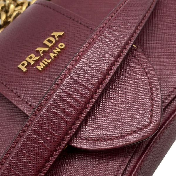 プラダ シドニー チェーンショルダーバッグ ロゴ レザー 1BD219 PRADA バッグ