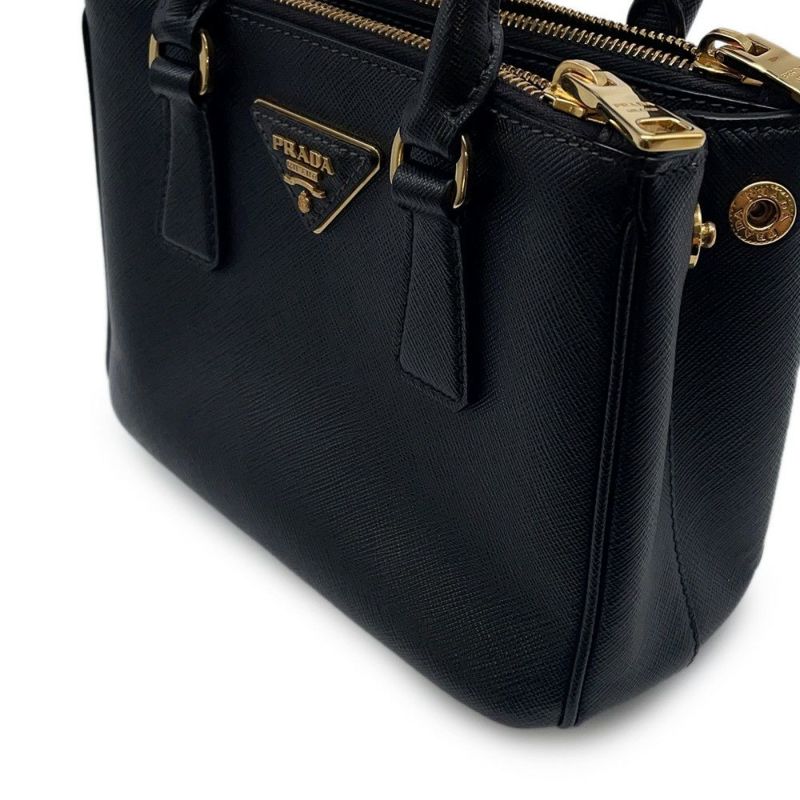 プラダ ハンドバッグ ガレリア ミニ サフィアーノ レザー 1BA906 PRADA 2wayショルダー 黒