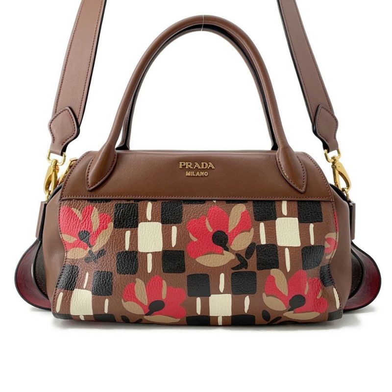 プラダ ハンドバッグ ボーリング レザー PVC 1BB030 PRADA 2wayショルダー