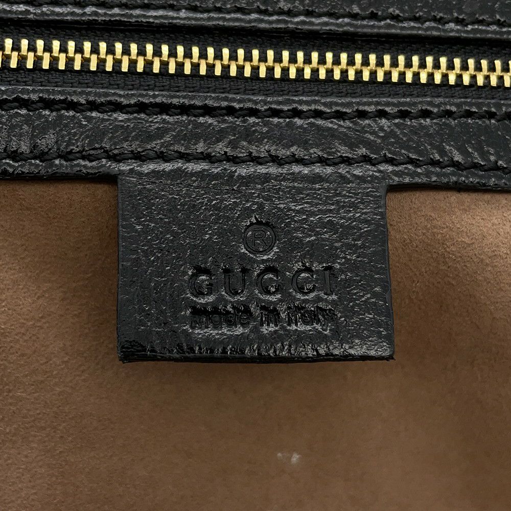 グッチ ハンドバッグ オフディア GG スエード/レザー 524533 GUCCI バッグ  黒