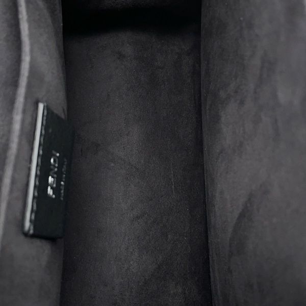 フェンディ ショルダーバッグ キャナイエフ レザー/ベルベット ズッカ柄 8BT284 FENDI ２Way ハンドバッグ 黒