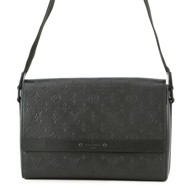 LOUIS VUITTON ブラック ショルダーバッグ LOUIS VUITTON 【新品同様】ルイヴィトン モノグラムエンボス