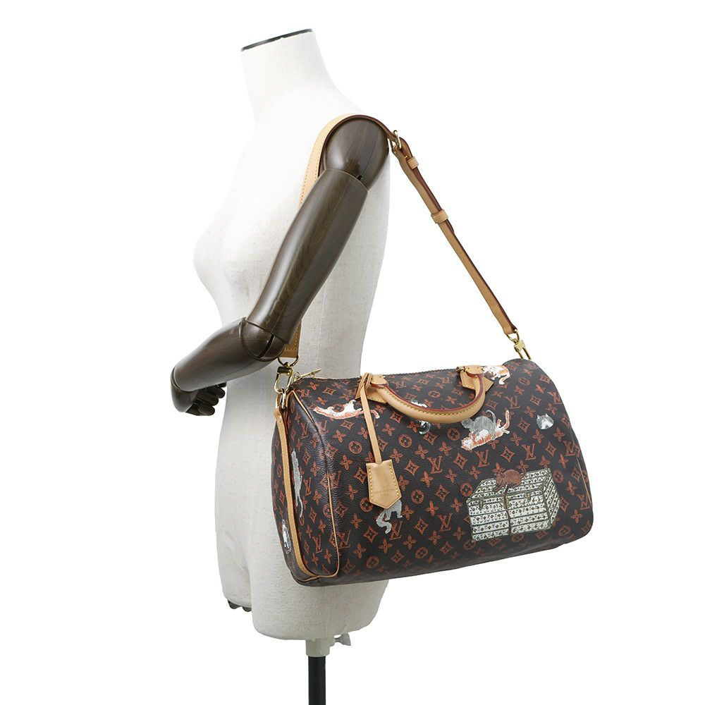 ルイヴィトン ハンドバッグ モノグラム/キャットグラム スピーディ・バンドリエール 30 M44401 ヴィトン 2way