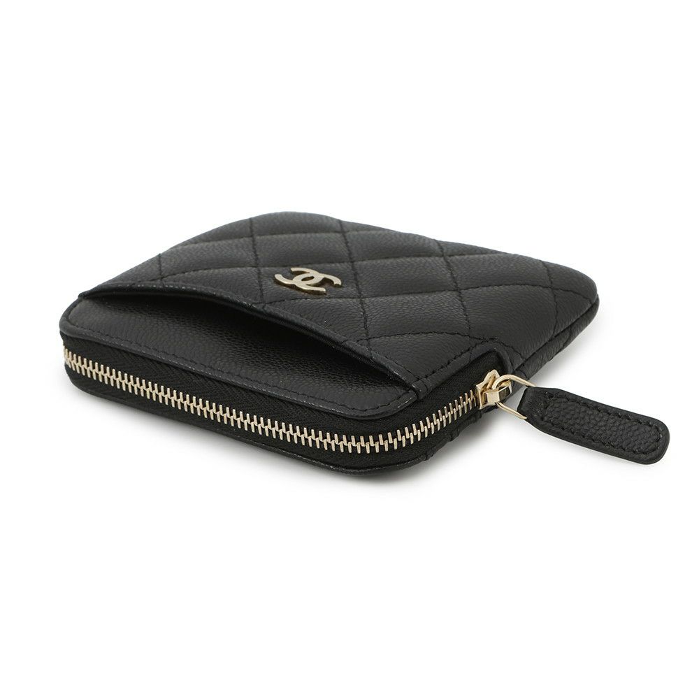 シャネル コインケース マトラッセ ココマーク キャビアスキン AP2061 CHANEL 財布 小銭入れ 黒
