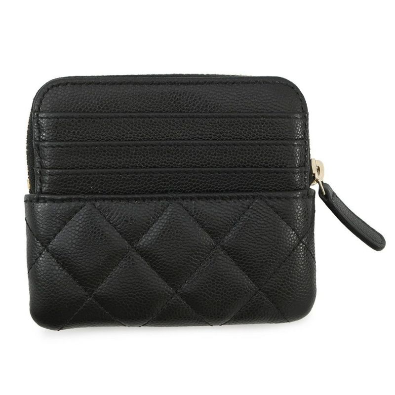 シャネル コインケース マトラッセ ココマーク キャビアスキン AP2061 CHANEL 財布 小銭入れ 黒
