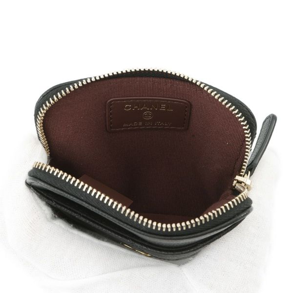 シャネル コインケース マトラッセ ココマーク キャビアスキン AP2061 CHANEL 財布 小銭入れ 黒