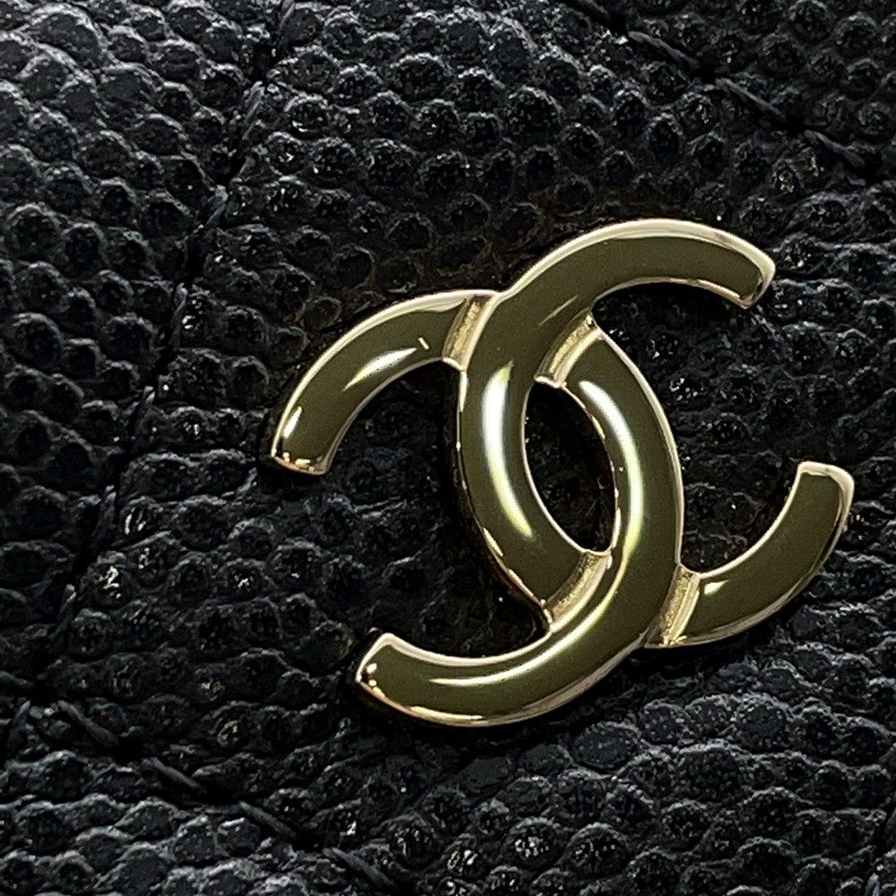 シャネル コインケース マトラッセ ココマーク キャビアスキン AP2061 CHANEL 財布 小銭入れ 黒