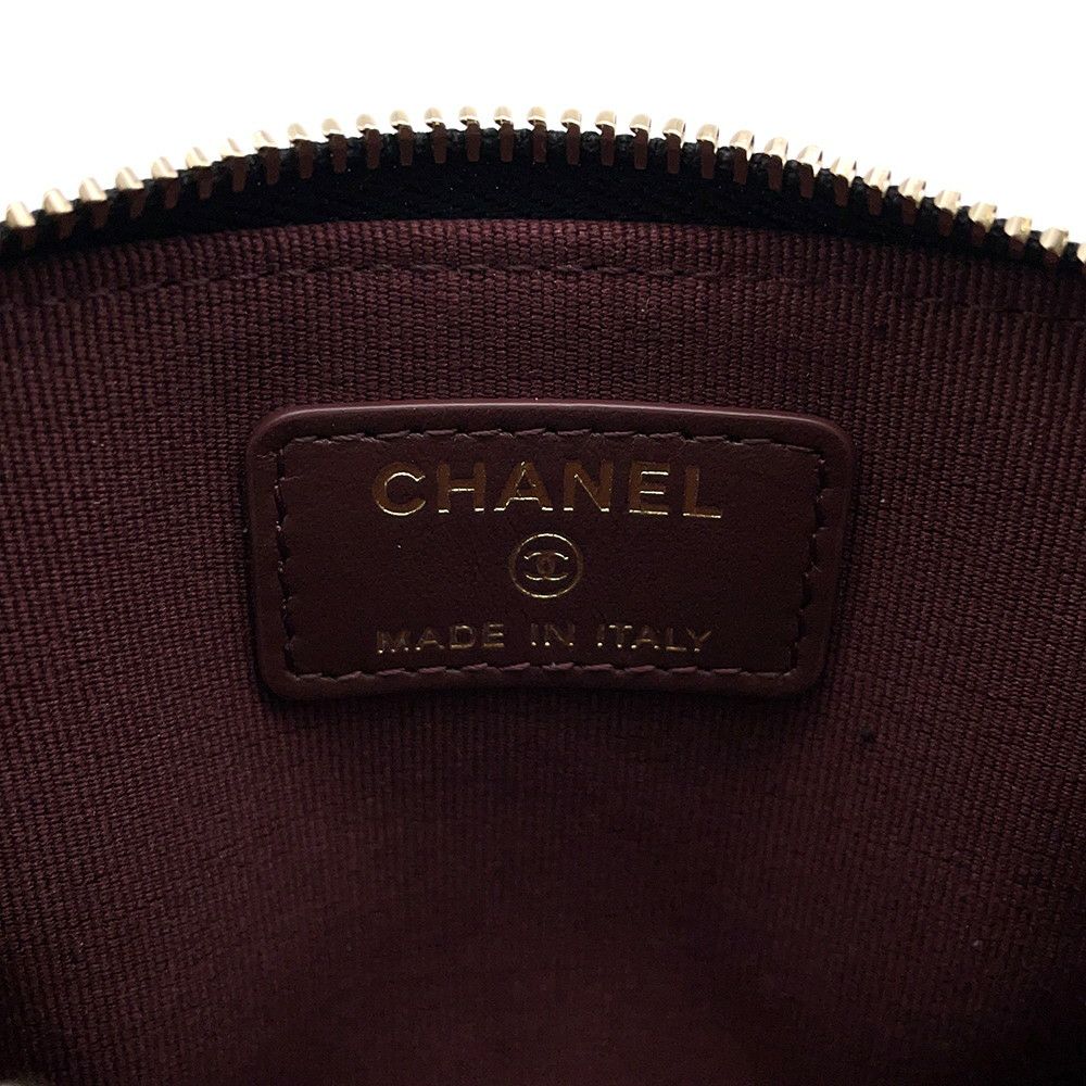 シャネル コインケース マトラッセ ココマーク キャビアスキン AP2061 CHANEL 財布 小銭入れ 黒