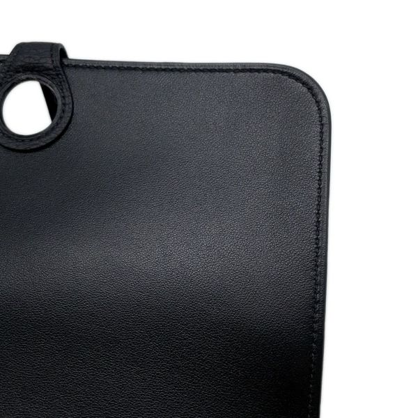 エルメス 長財布 ドゴンロング GM ブラック/シルバー金具 エバーカラー B刻印 HERMES 財布 黒