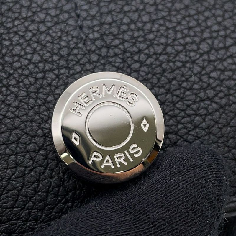 エルメス 長財布 ドゴンロング GM ブラック/シルバー金具 エバーカラー B刻印 HERMES 財布 黒