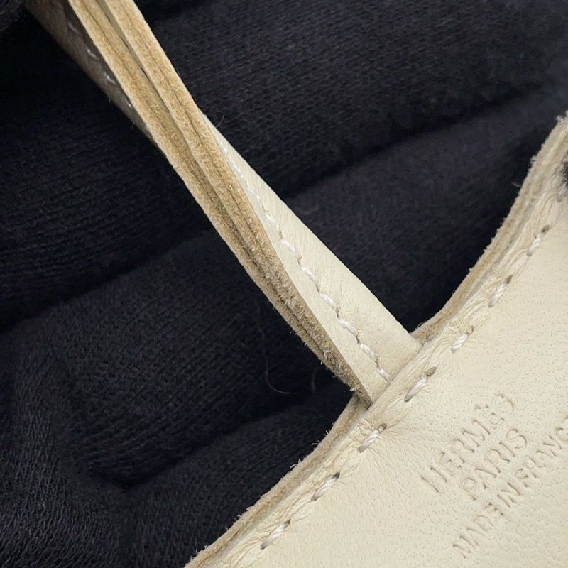 エルメス バッグチャーム バディ ブラック/クレ ラムスキン/ムートン W刻印 HERMES チャーム