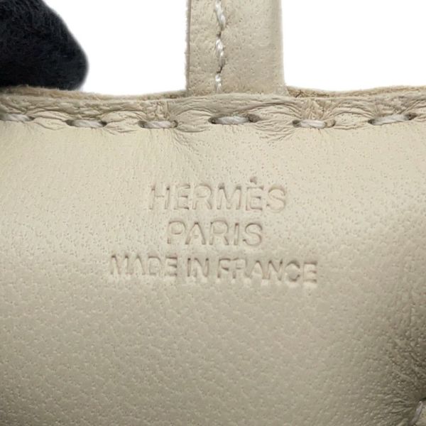 エルメス バッグチャーム バディ ブラック/クレ ラムスキン/ムートン W刻印 HERMES チャーム