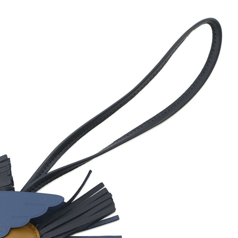 エルメス バッグチャーム ロデオPM ペガサス クラフト/ブルータイ/ブルーニュイ ラムスキン W刻印