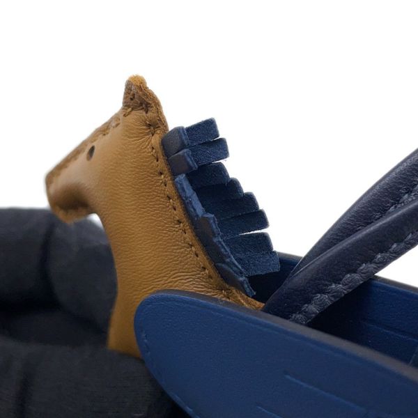 エルメス バッグチャーム ロデオPM ペガサス クラフト/ブルータイ/ブルーニュイ ラムスキン W刻印