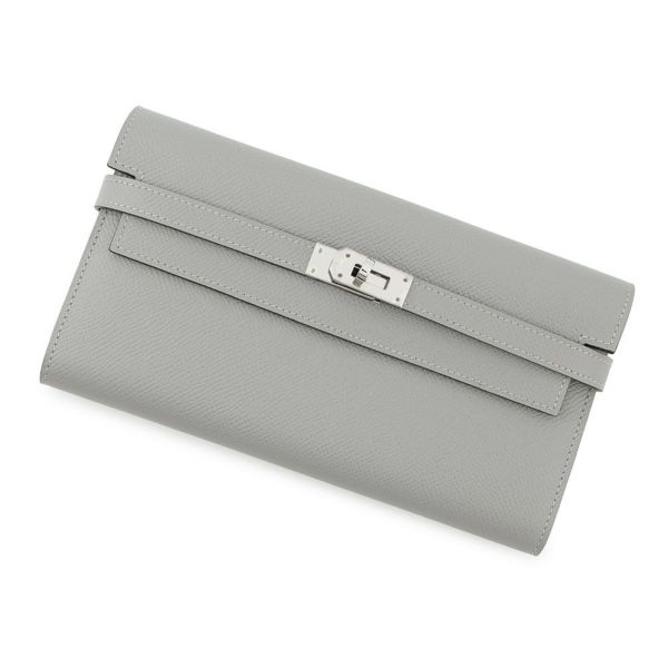 エルメス 長財布 ケリーウォレット ロング グリムエット/シルバー金具 エプソン X刻印 HERMES 財布