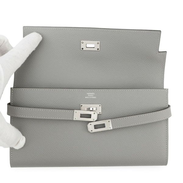 エルメス 長財布 ケリーウォレット ロング グリムエット/シルバー金具 エプソン X刻印 HERMES 財布