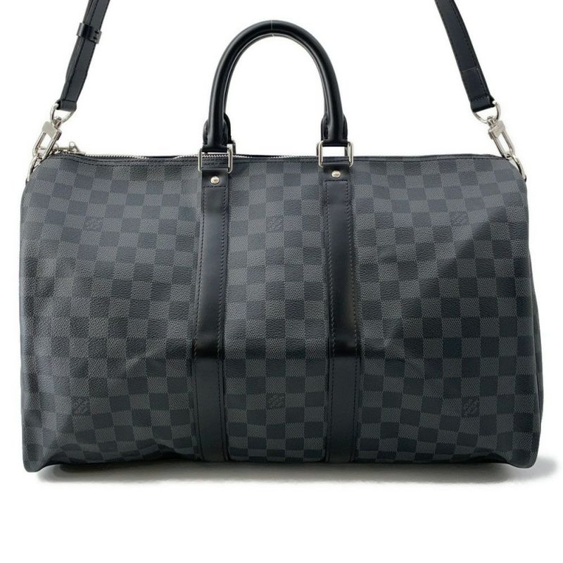 ルイヴィトン ボストンバッグ ダミエ・グラフィット キーポル・バンドリエール 45 N41418 ヴィトン バッグ トラベル ブラック 黒