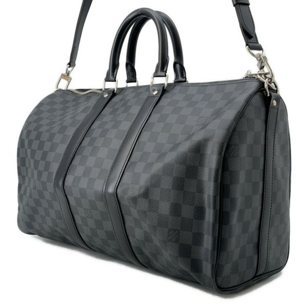 ルイヴィトン ボストンバッグ ダミエ・グラフィット キーポル・バンドリエール 45 N41418 ヴィトン バッグ トラベル ブラック 黒
