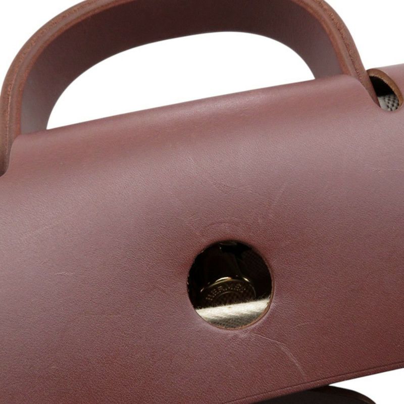 エルメス リュックサック エールバッグ アドPM エクリュ/ブラウン/ゴールド金具 トワルアッシュ/バッシュハンター □F刻印