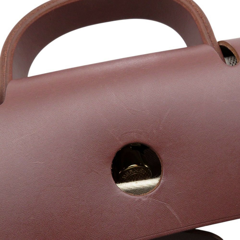 エルメス リュックサック エールバッグ アドPM エクリュ/ブラウン/ゴールド金具 トワルアッシュ/バッシュハンター □F刻印